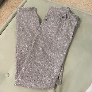 Floral Skinny Ankle Pants